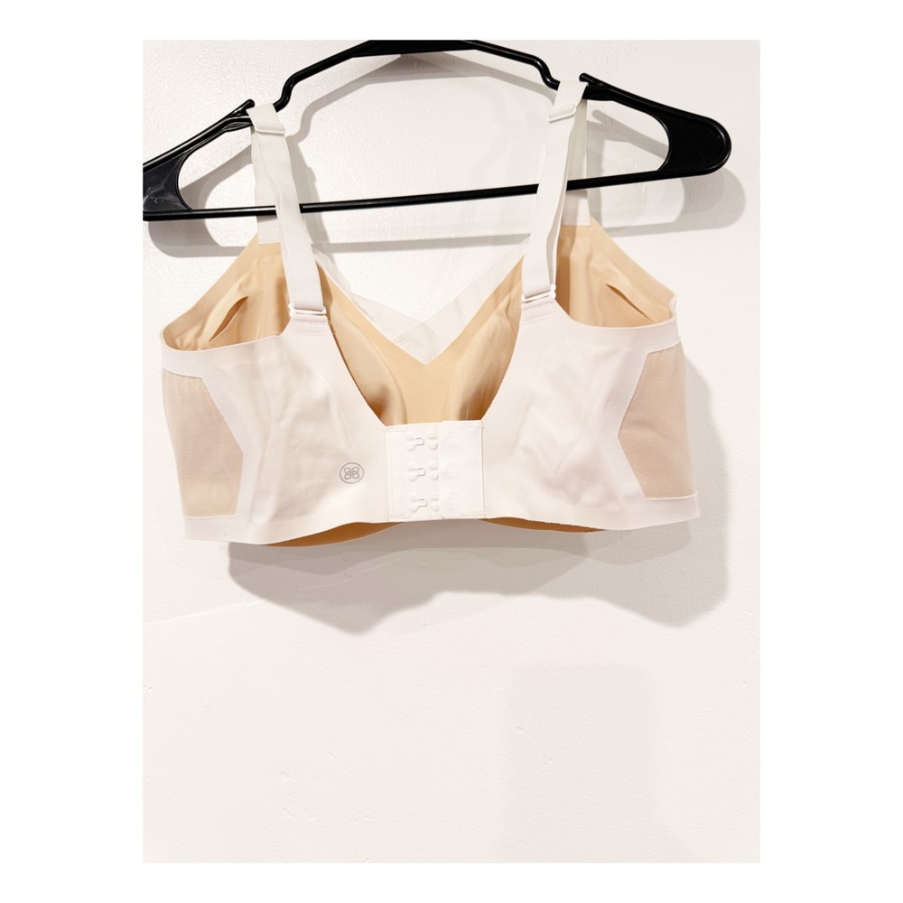 Honeylove Crossover Bra White Sand Wire Free Support 34D/DD(E)